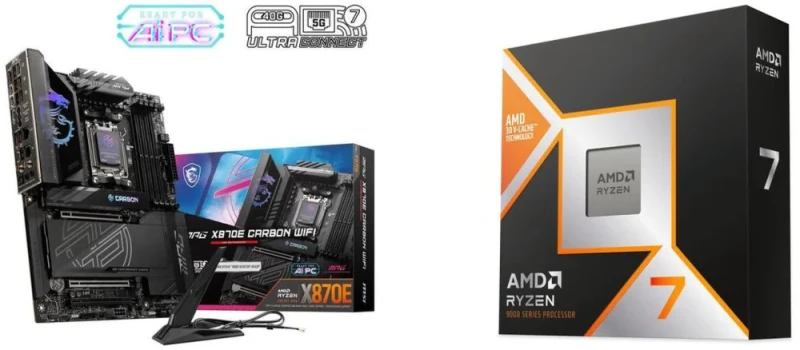 MSI MPG X870E CARBON WIFI + AMD Ryzen 7 9800X3D - Featured Image