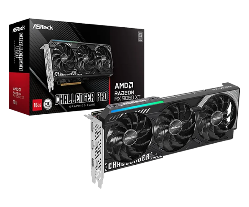 ASRock Challenger Pro OC - Radeon RX 9060 XT 16GB Black - Featured Image