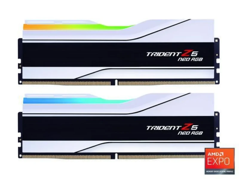 G.Skill Trident Z5 Neo RGB 96 GB - 2 x 48GB, DDR5 288-pin DIMM, 6000MT/s, CL26, Silver / Black color - Featured Image