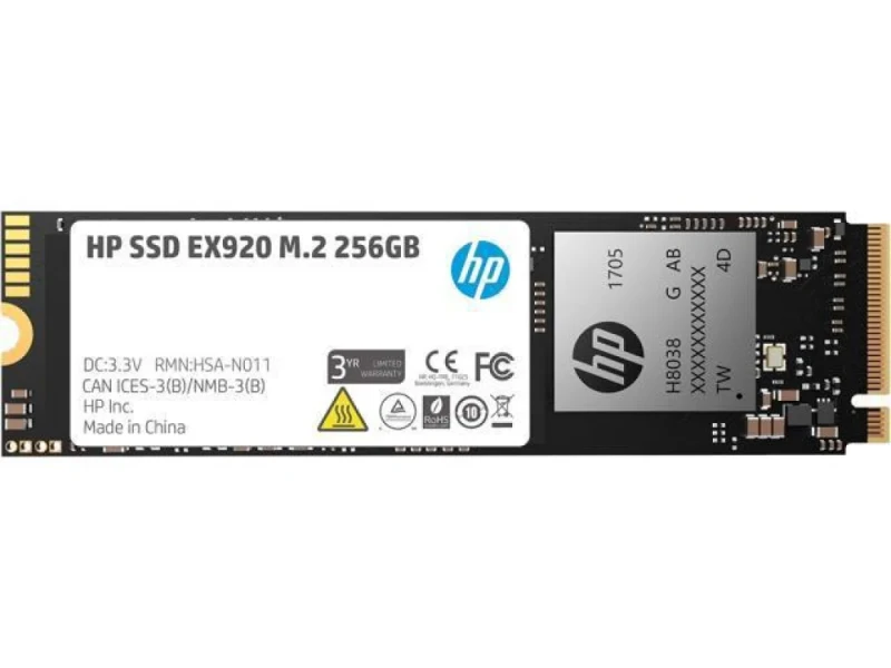 HP EX920 - 256 GB SSD, M.2 PCIe 3.0 X4, M.2-2280, 256 MB Cache memory - Featured Image