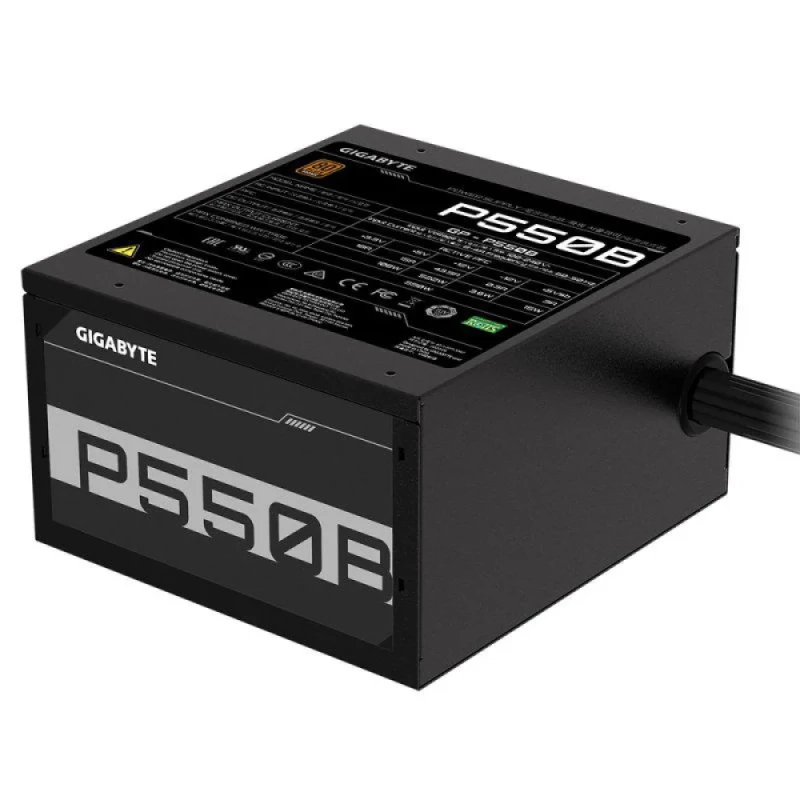 Gigabyte P550B - 550 W ATX Power Supply, 80+ Bronze, Non-Modular, Black Color - Featured Image