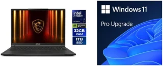 MSI Stealth 16 AI A2HWFG-041US Gaming Laptop - Intel Core Ultra 7 255H, GeForce RTX 5060 8GB, 32GB DDR5 RAM, 1TB NVMe SSD, 16" OLED 240Hz Display, Windows 11 Pro