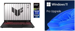 ASUS TUF Gaming A16 FA608UMI-NB73 Gaming Laptop - AMD Ryzen 7 260, GeForce RTX 5060 8GB, 16GB DDR5-5600 RAM, 512GB PCIe SSD, 16" WUXGA 144Hz Display, Windows 11 Pro