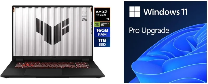 ASUS TUF Gaming A18 FA808PP-NB94 Gaming Laptop - AMD Ryzen 9 8940HX, GeForce RTX 5070 8GB, 16GB DDR5-5600 RAM, 1TB PCIe SSD, 18" WUXGA 144Hz Display, Windows 11 Pro - Featured Image