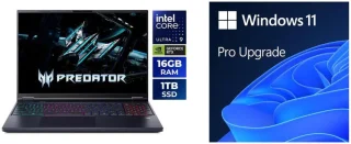 Acer Predator Helios Neo 16 AI NH.U5TAA.001 Gaming Laptop - Intel Core Ultra 9 290HX, GeForce RTX 5080 16GB, 16GB DDR5-6400 RAM, 1TB NVMe SSD, 16" WQXGA 180Hz Display, Windows 11 Pro