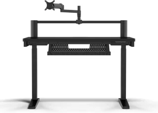 CORSAIR Platform:4 Elevate Electric Standing Desk - 120 x 76cm, Height Adjustable, Electric Sit-Stand, Included Monitor Arm, Cable Management, Black