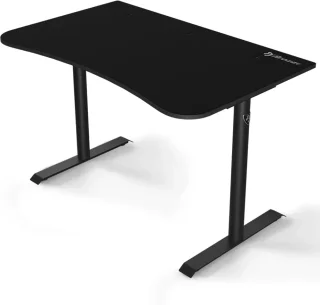 Arozzi Arena Gaming Desk Small - Intense Black, Full-Surface Water-Resistant Mouse Pad, Cable Management, Steel Frame, Compact Gaming Desk
