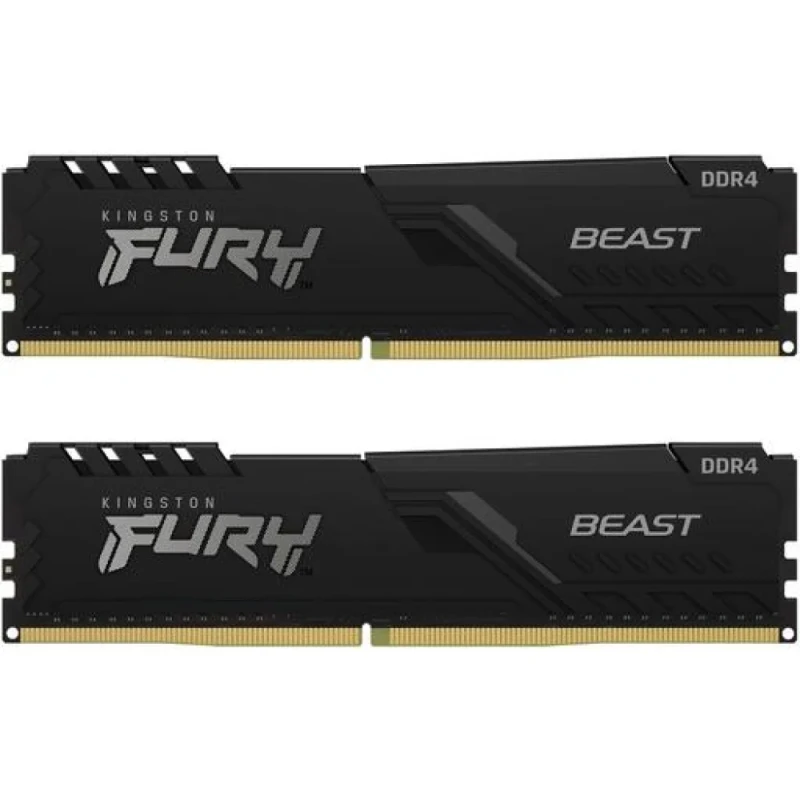 Kingston FURY Beast 16 GB - 2 x 8GB, DDR4 288-pin DIMM, 2666MT/s, CL16, Black color - Featured Image