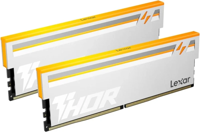 Lexar THOR RGB 2nd Gen 32 GB - 2 x 16GB, DDR5 288-pin DIMM, 6000MT/s, CL38, Silver color - Featured Image