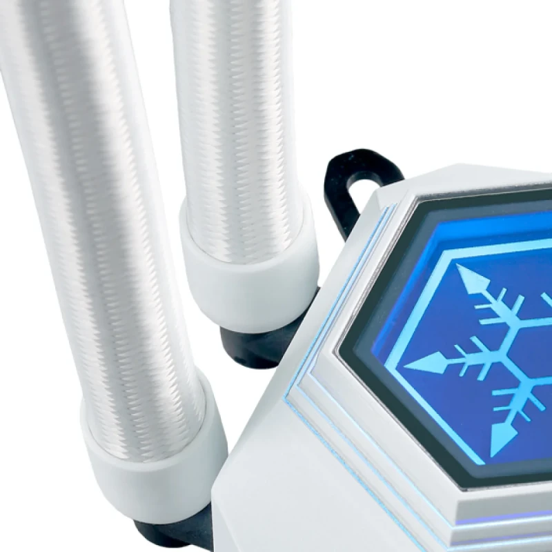 SilverStone Technology Permafrost PF240W-ARGB V2 White-Colored 240mm All-in-One Liquid Cooler, SST-PF240W-ARGB-V2 - Gallery Image