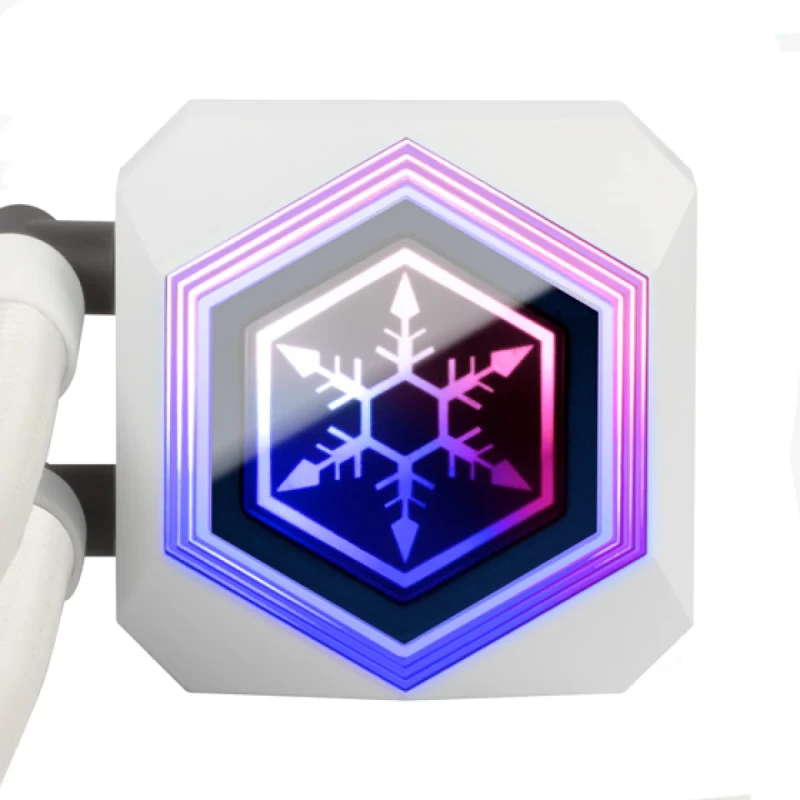 SilverStone Technology Permafrost PF240W-ARGB V2 White-Colored 240mm All-in-One Liquid Cooler, SST-PF240W-ARGB-V2 - Gallery Image