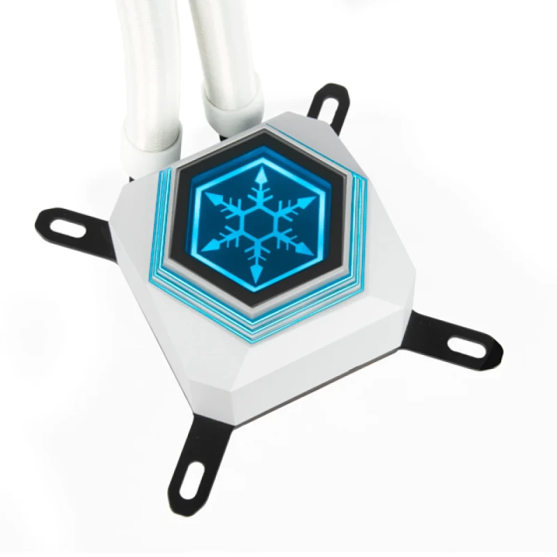 SilverStone Technology Permafrost PF240W-ARGB V2 White-Colored 240mm All-in-One Liquid Cooler, SST-PF240W-ARGB-V2 - Gallery Image