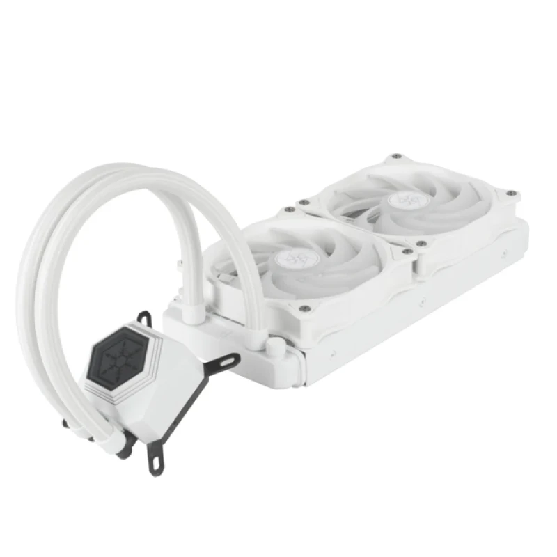 SilverStone Technology Permafrost PF240W-ARGB V2 White-Colored 240mm All-in-One Liquid Cooler, SST-PF240W-ARGB-V2 - Gallery Image