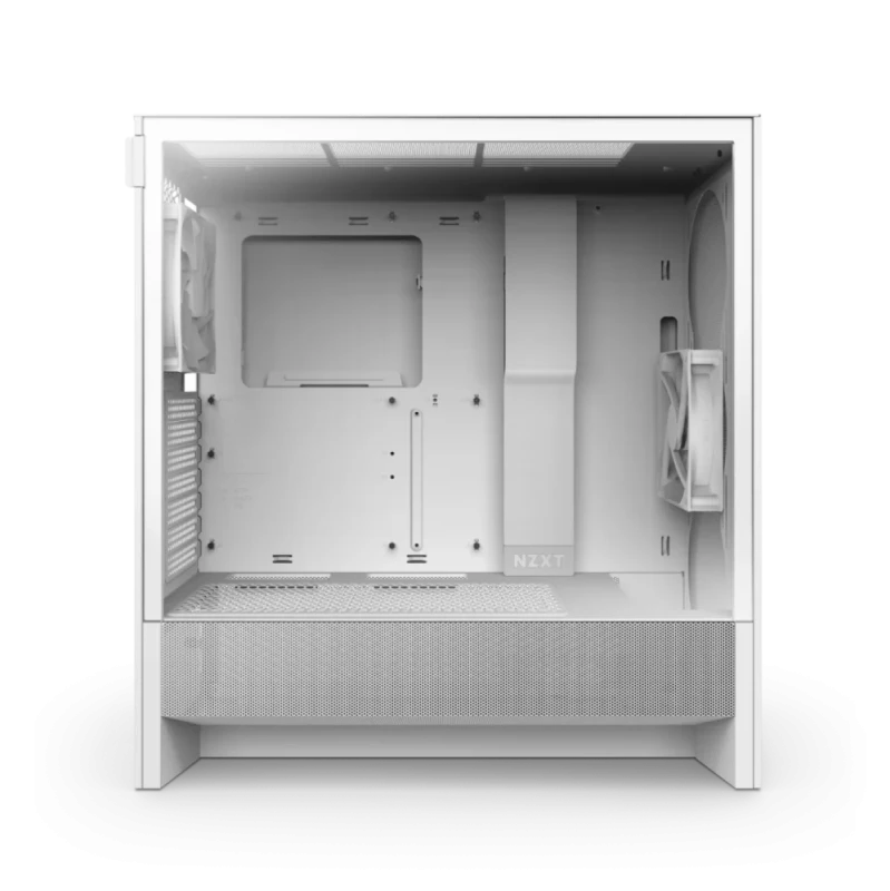 NZXT H Series H5 Flow 2024 Edition ATX Mid Tower Chassis All White Color - Gallery Image