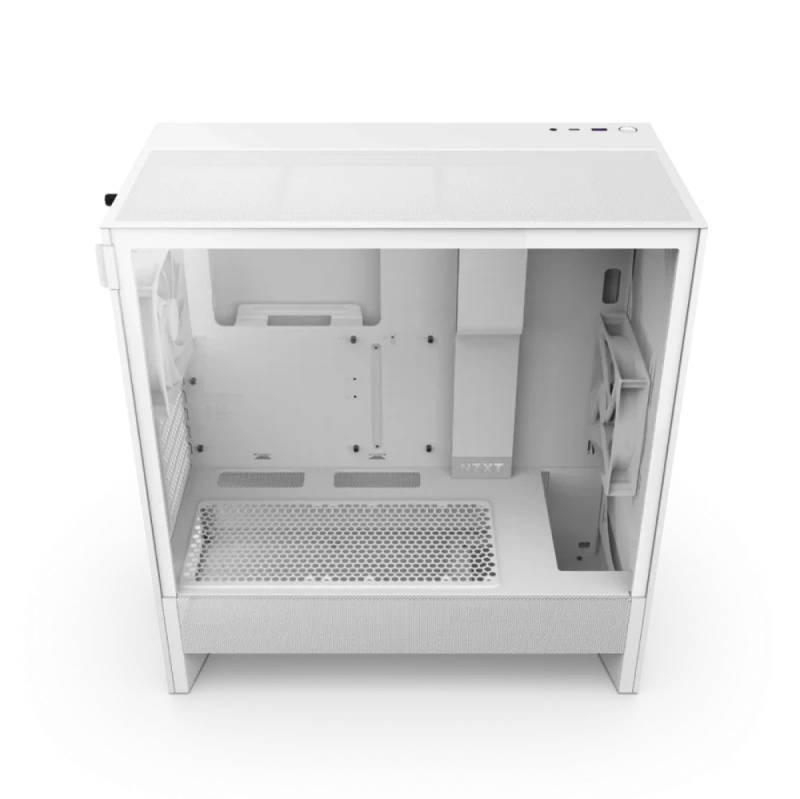 NZXT H Series H5 Flow 2024 Edition ATX Mid Tower Chassis All White Color - Gallery Image
