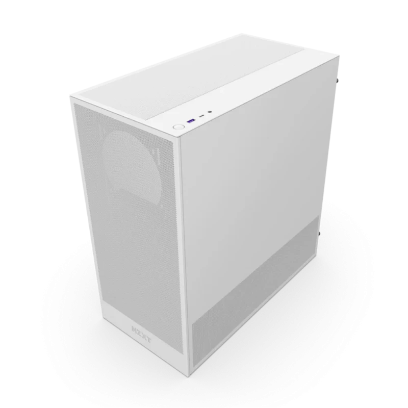 NZXT H Series H5 Flow 2024 Edition ATX Mid Tower Chassis All White Color - Gallery Image