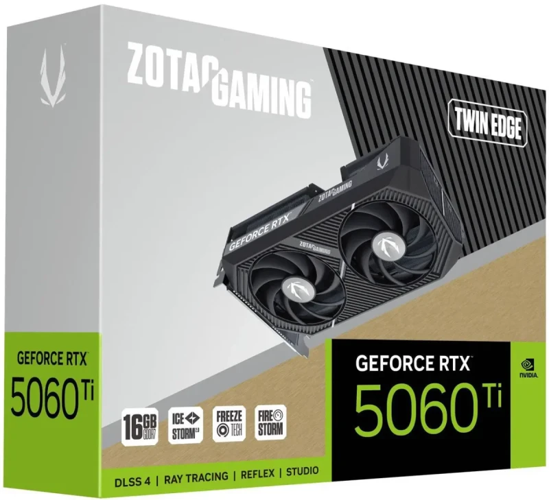 ZOTAC Twin Edge GeForce RTX 5060 Ti 16GB 128-Bit GDDR7 PCI Express 5.0 x8 DLSS 4.0 Graphics Card ZT-B50620E-10M - Image 8