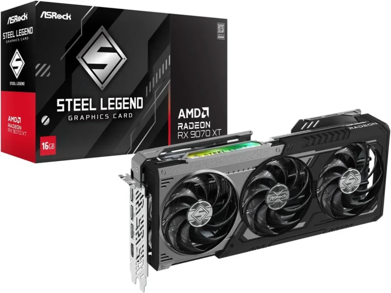 ASRock Steel Legend Radeon RX 9070 XT 16GB GDDR6 PCI Express 5.0 x16 Graphics Card RX9070XT SLD 16G - Image 9