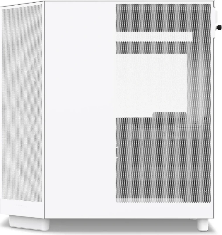 NZXT H6 Flow (White) - Compact Dual-Chamber Mid-Tower PC Case with Panoramic Glass, High-Airflow Panels & 3x 120mm Fans - Ideal for GPU Cooling & Show Builds - Image 11
