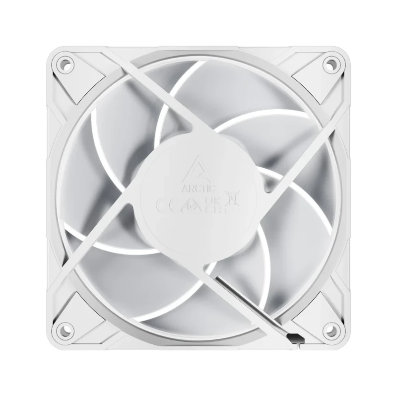ARCTIC P12 Pro A-RGB 120mm Case Fan White - Single Pack - 0dB Semi-Passive, 3000 RPM, 77 CFM, 12 A-RGB LEDs, Daisy-Chain - High-Performance Gaming Fan - Gallery Image