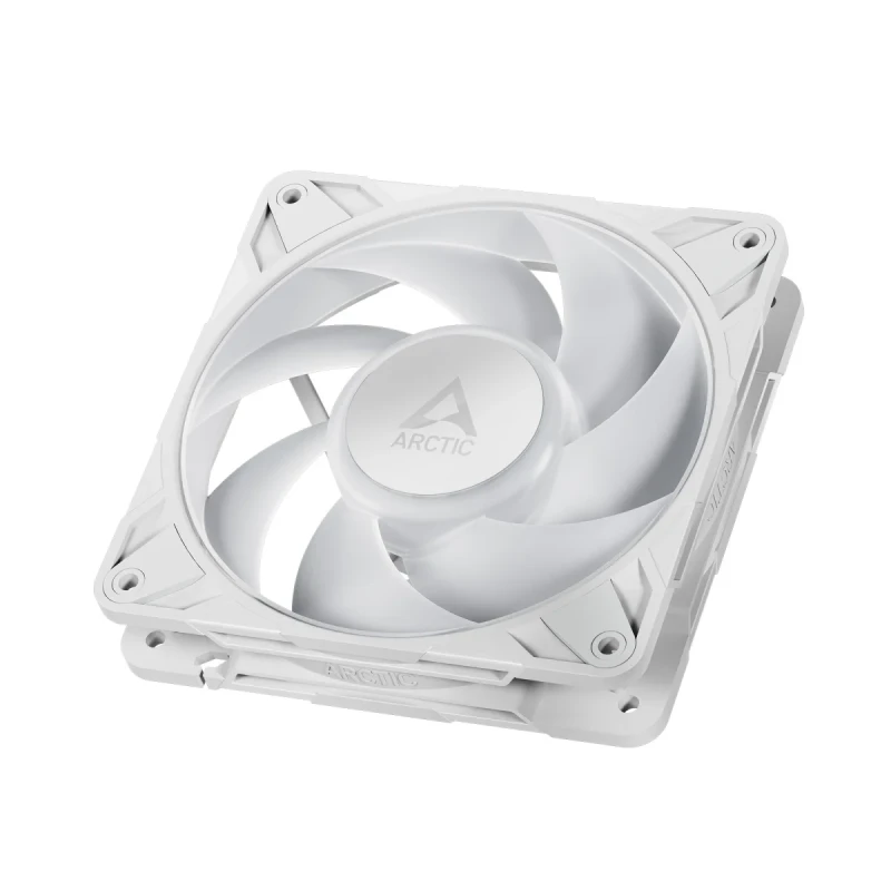 ARCTIC P12 Pro A-RGB 120mm Case Fan White - Single Pack - 0dB Semi-Passive, 3000 RPM, 77 CFM, 12 A-RGB LEDs, Daisy-Chain - High-Performance Gaming Fan - Gallery Image