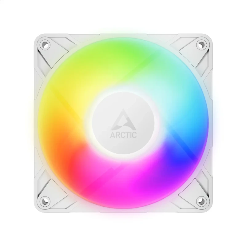 ARCTIC P12 Pro A-RGB 120mm Case Fan White - Single Pack - 0dB Semi-Passive, 3000 RPM, 77 CFM, 12 A-RGB LEDs, Daisy-Chain - High-Performance Gaming Fan - Gallery Image