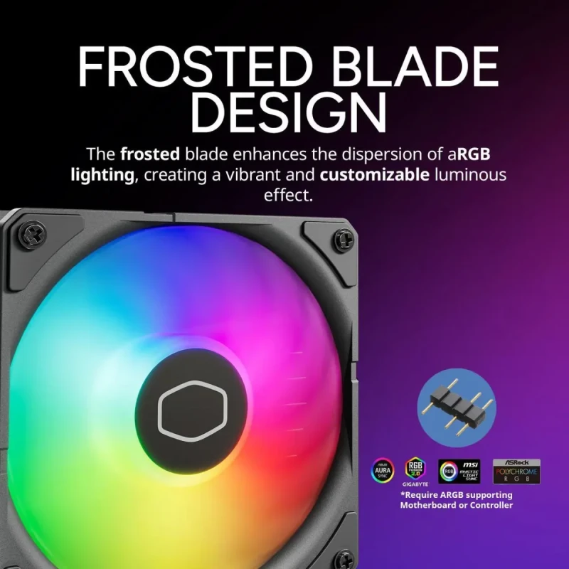 Cooler Master Hyper 212 Pro CPU Air Cooler, SickleFlow Edge 120 PWM Fan, Superconductive Composite 4 Copper Heat Pipes, 152mm Tall, Sleek Top Cover, AMD Ryzen AM5|AM4, Intel LGA 1851|1700 Brackets - Image 9