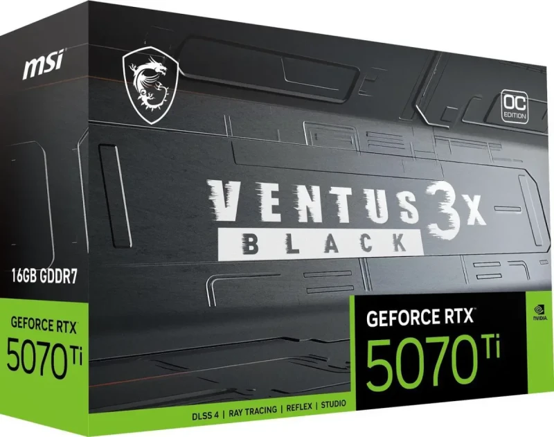 MSI Ventus GeForce RTX 5070 Ti 16GB GDDR7 PCI Express 5.0 Graphics Card RTX 5070 TI 16G VENTUS 3X OC BLACK - Image 12
