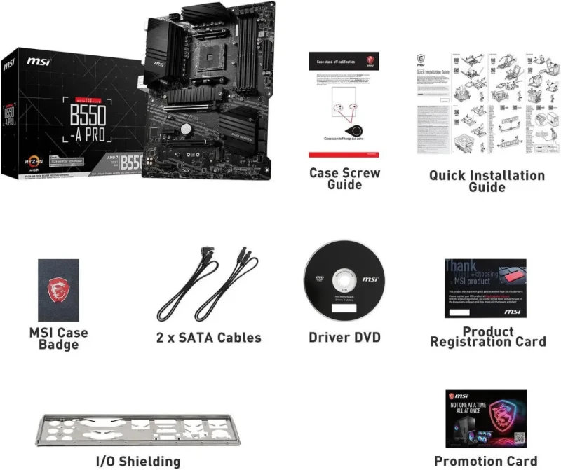MSI PRO B550-A PRO AM4 AMD B550 USB 3.0 ATX AMD Motherboard - Image 8