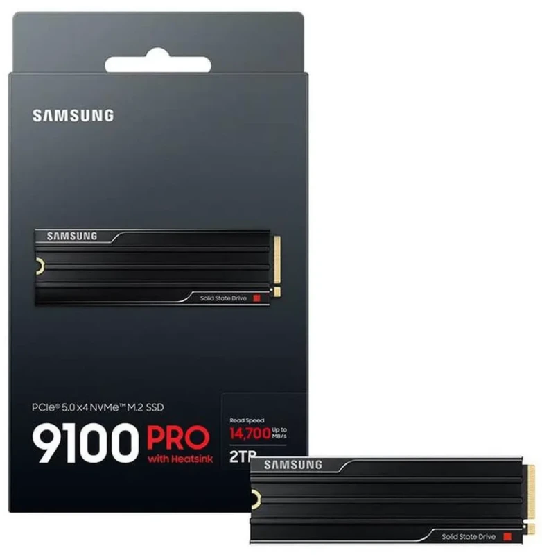SAMSUNG SSD 9100 PRO with Heatsink 2TB, PCIe 5.0x4 M.2 2280, Seq. Read Speeds Up to 14,800/13,400 MB/s, Best for AI Computing, Gaming, and Heavy Duty Workstations (MZ- VAP2T0CW) - Image 3