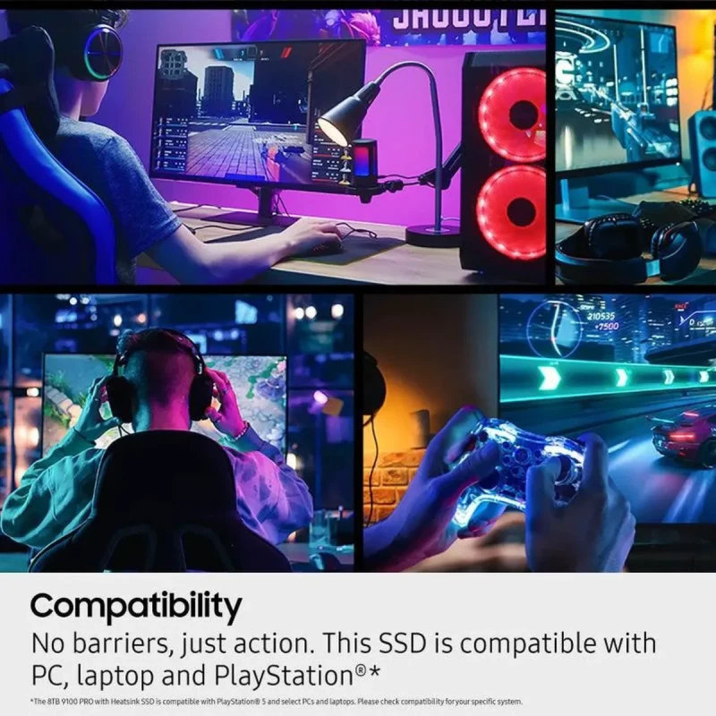 SAMSUNG SSD 9100 PRO with Heatsink 2TB, PCIe 5.0x4 M.2 2280, Seq. Read Speeds Up to 14,800/13,400 MB/s, Best for AI Computing, Gaming, and Heavy Duty Workstations (MZ- VAP2T0CW) - Image 7