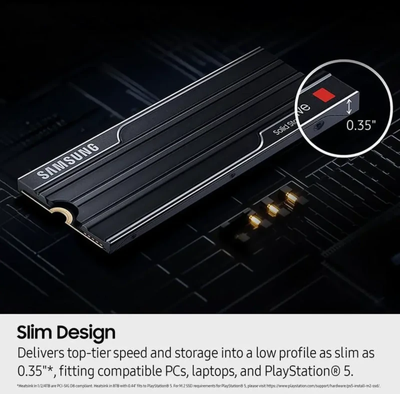 SAMSUNG SSD 9100 PRO with Heatsink 2TB, PCIe 5.0x4 M.2 2280, Seq. Read Speeds Up to 14,800/13,400 MB/s, Best for AI Computing, Gaming, and Heavy Duty Workstations (MZ- VAP2T0CW) - Image 9