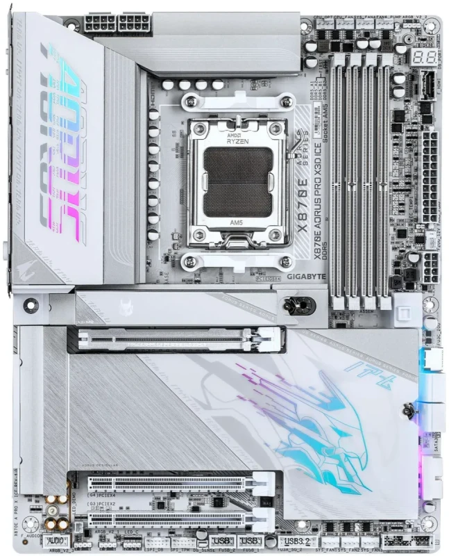 GIGABYTE X870E AORUS PRO X3D ICE AM5 AMD X870E ATX Motherboard - Image 2