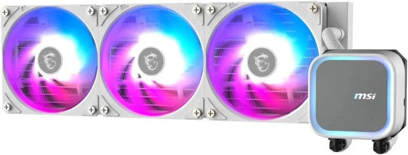 MSI MAG Coreliquid A13 360 White - AIO ARGB Liquid Cooling - 360mm Radiator - Triple 120mm ARGB PWM Fans - EZ Connect - LGA 1700/1851/AM5/AM4 Compatible - Image 2