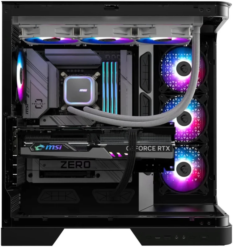 MSI MAG Coreliquid A13 360 White - AIO ARGB Liquid Cooling - 360mm Radiator - Triple 120mm ARGB PWM Fans - EZ Connect - LGA 1700/1851/AM5/AM4 Compatible - Image 4