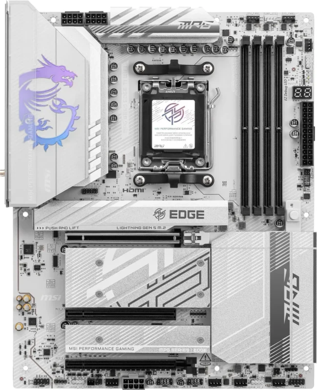 MSI MPG B850 EDGE TI WIFI AM5 AMD B850 SATA 6Gb/s 5G Network Wi-Fi 7 DDR5 Audio Boost 5 Motherboard - Image 2