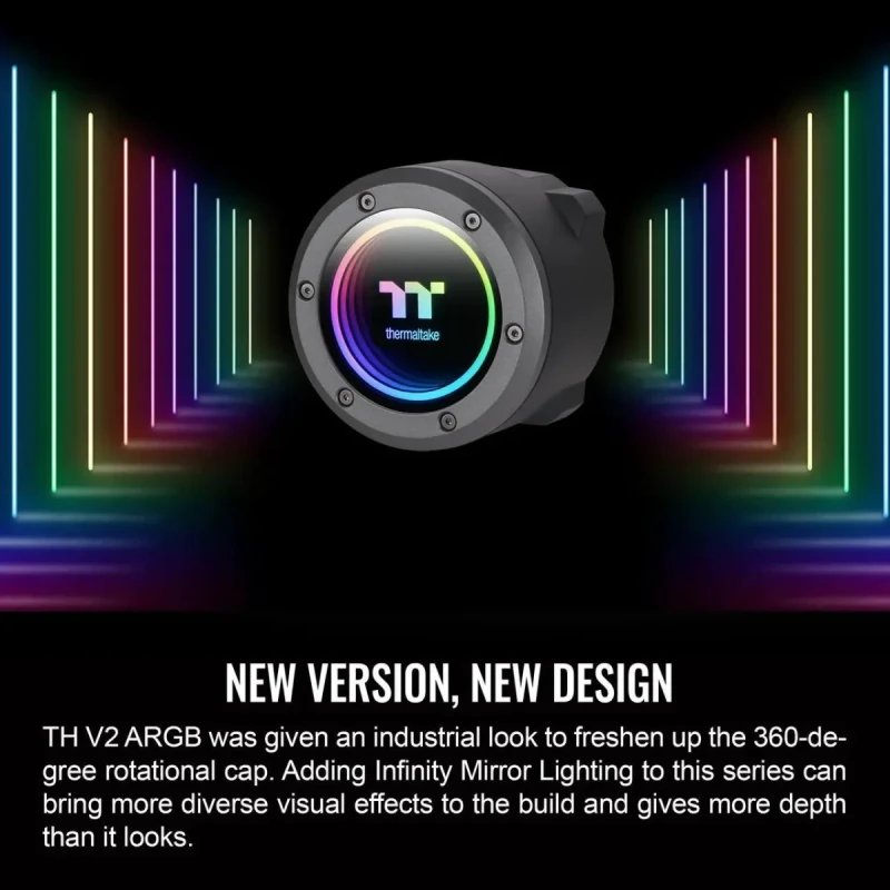 Thermaltake TH420 ARGB Sync V2 CPU Liquid Cooler/AlO Liquid Cooling/Fan 140mm*3/PWM 500~2000 RPM/Mirror Waterblock/MB ARGB Sync Control, CL-W376-PL14SW-A - Image 4