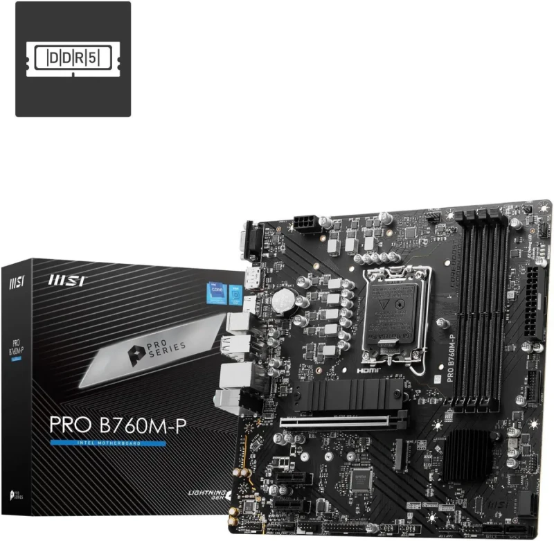 MSI PRO B760M-P LGA 1700 Intel B760 SATA 6Gb/s Micro ATX Motherboard - Image 2