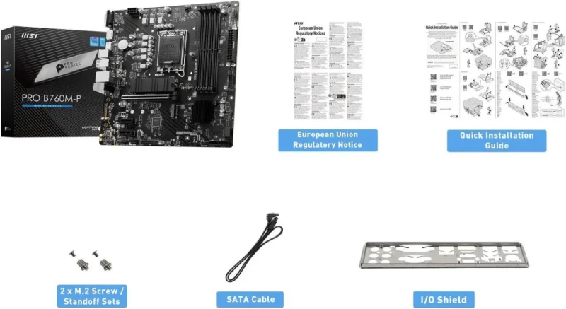 MSI PRO B760M-P LGA 1700 Intel B760 SATA 6Gb/s Micro ATX Motherboard - Image 3
