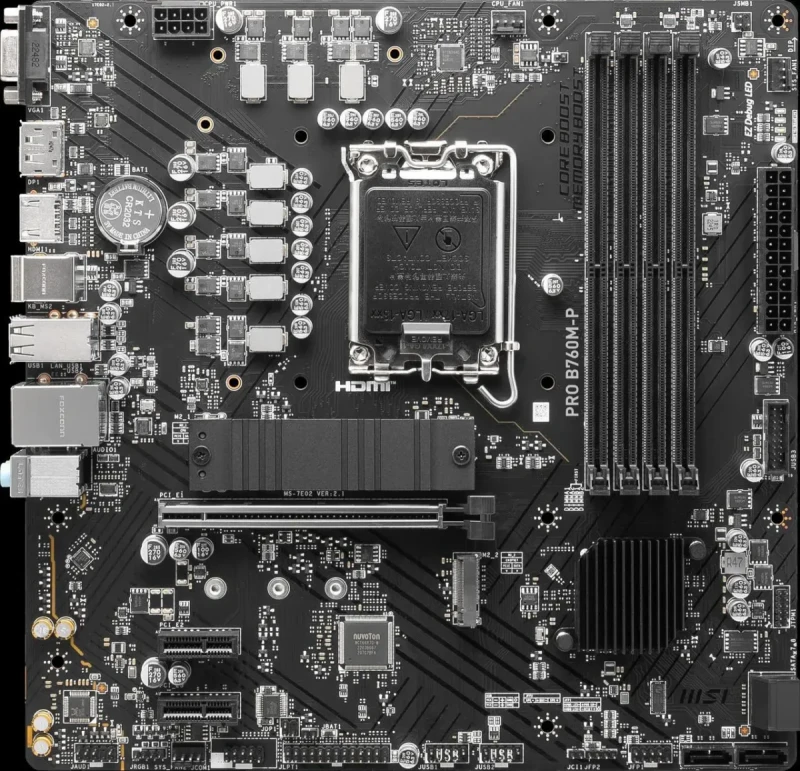 MSI PRO B760M-P LGA 1700 Intel B760 SATA 6Gb/s Micro ATX Motherboard - Image 7