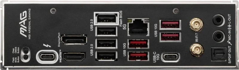 MSI MAG B860 TOMAHAWK WIFI LGA 1851 Intel B860 SATA 6Gb/s Intel Core Ultra DDR5 ATX Motherboard - Image 6