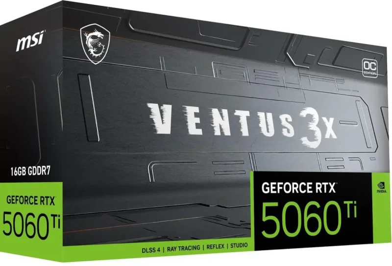 MSI Ventus GeForce RTX 5060 Ti 16GB GDDR7 PCI Express 5.0 x 16 (use x8) Graphics Card RTX 5060 Ti 16G VENTUS 3X OC - Image 7
