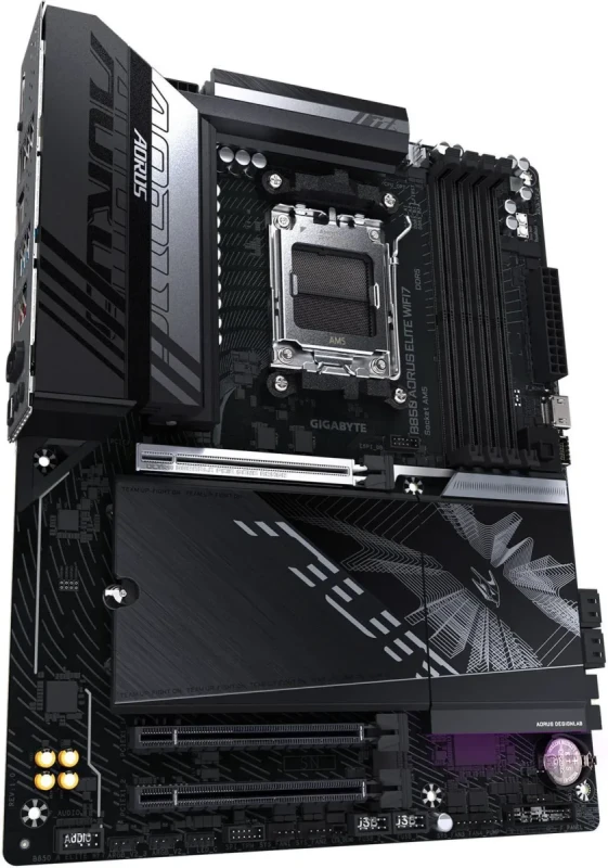 GIGABYTE B850 AORUS ELITE WIFI7 AMD AM5 LGA 1718 Motherboard, ATX, DDR5, 3x M.2, PCIe 5.0, USB-C, WIFI7, 2.5GbE LAN, EZ-Latch 5-Year Warranty - Image 3