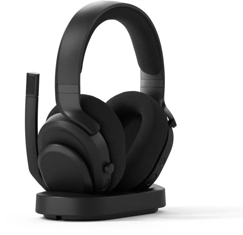 Fractal Design Scape Dark RGB Wireless Gaming Headset w/ Immersive Audio, USB Dongle & BT 5.3, Charging Stand, 40-Hr Battery, compatible with PC, Mac, PS4, PS5, Switch, Mobile - Black (FD-HS-SCA1-01) - Image 4