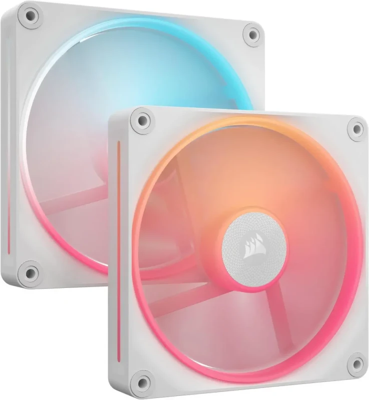 CORSAIR iCUE LINK LX140-R RGB 140mm PWM Reverse Fans Starter Kit - White - Reverse Fan Blade - Dual Light Loops - Easy iCUE LINK Connectivity - Magnetic Dome Bearing - Image 3