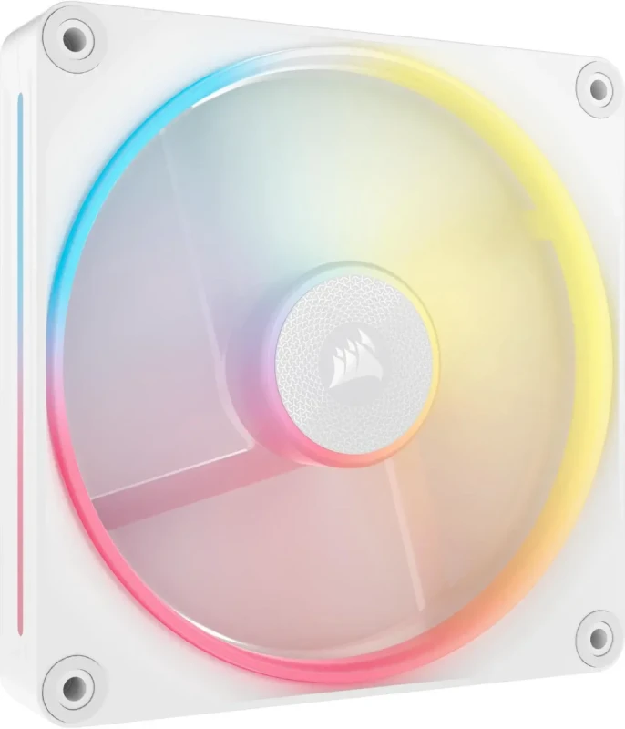 CORSAIR iCUE LINK LX140-R RGB 140mm PWM Reverse Fans Starter Kit - White - Reverse Fan Blade - Dual Light Loops - Easy iCUE LINK Connectivity - Magnetic Dome Bearing - Image 6