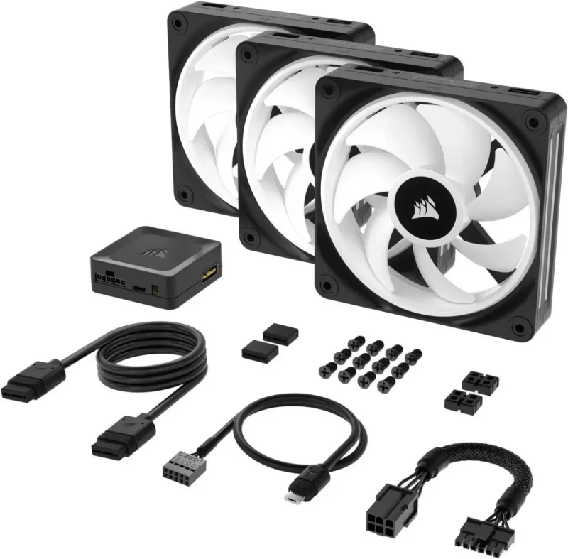 CORSAIR QX RGB Series, iCUE LINK QX120 RGB, 120mm Magnetic Dome RGB Fan, Starter Kit - Image 15