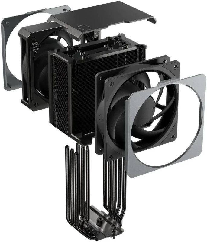 Cooler Master Hyper 612 APEX CPU Air Cooler, Dual Mobius 120 PWM Fan, Superconductive Composite 6 Copper Heat Pipes, 159mm Tall, Sleek Top Cover, AMD Ryzen AM5|AM4, Intel LGA 1851|1700 Brackets - Image 16