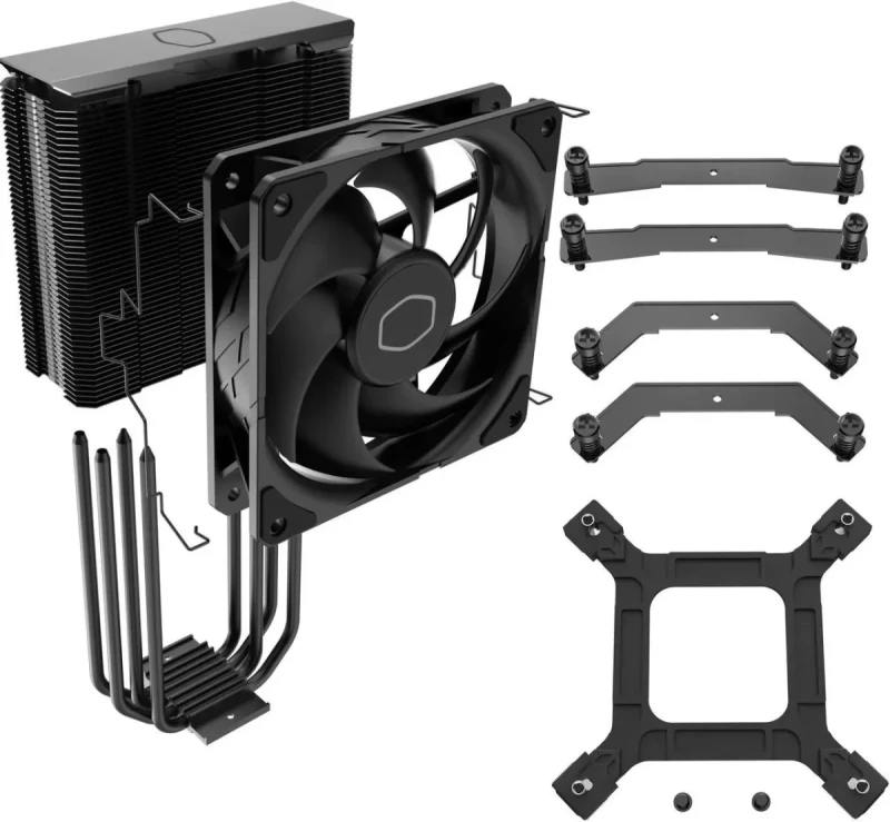 Cooler Master Hyper 212 Black CPU Air Cooler, SickleFlow 120mm Fan, Aluminum Top Cover, 4 Copper Heat Pipes, CryoFuze, 152mm(H), Brackets AMD Ryzen AM5|AM4, Intel LGA 1851|1700|1200 (RR-S4KK-25SN-R1) - Image 5