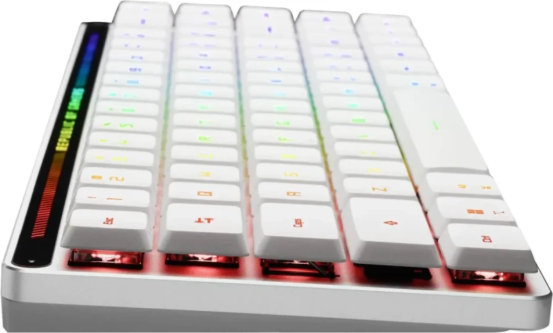 ASUS ROG Falchion RX Low Profile 65% Compact Wireless Gaming Keyboard, Pre-lubed ROG RX Blue Low-Profile Optical Switches, Tri-mode Connection, MacOS Support, ABS Keycaps, RGB-White - Image 8